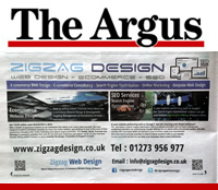 Zigzag Web Design in the Argus Newspaper